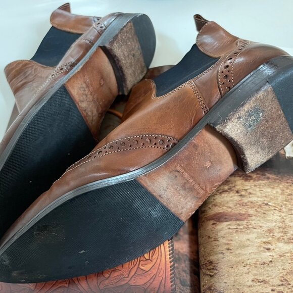 Melvin & Hamilton "Selina" Brown Leather Pointy Toe Booties: Size 40 (9.5 US) - Picture 9 of 9